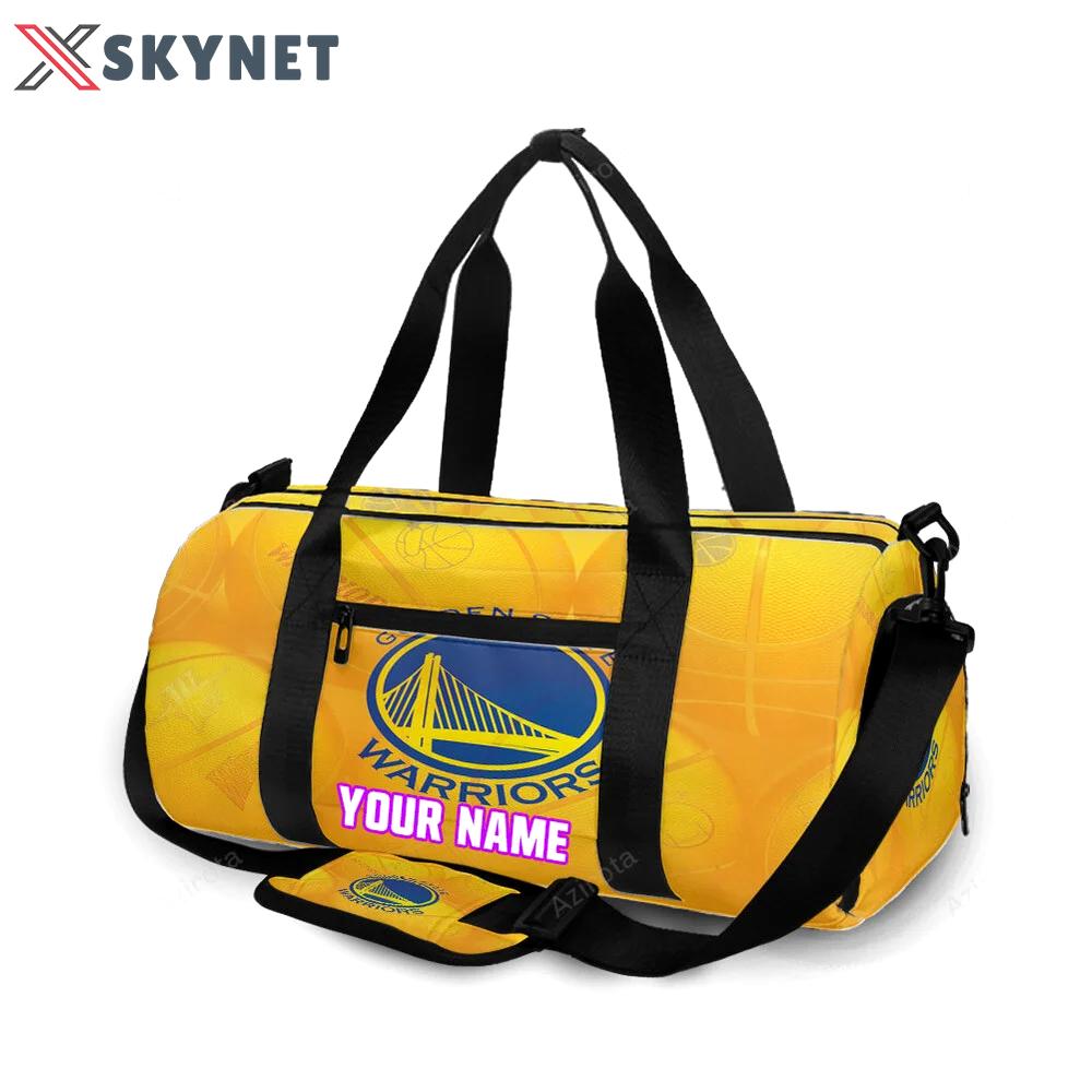 Golden state warriors emblem texture ball personalized name travel bag gym bag 1822 Travel Bag