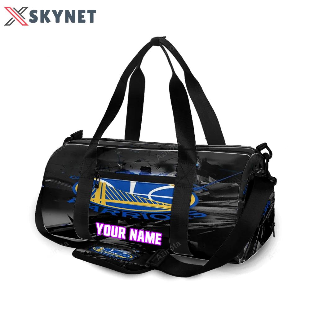 Golden state warriors emblem texture shape personalized name travel bag gym bag 1010 Travel Bag