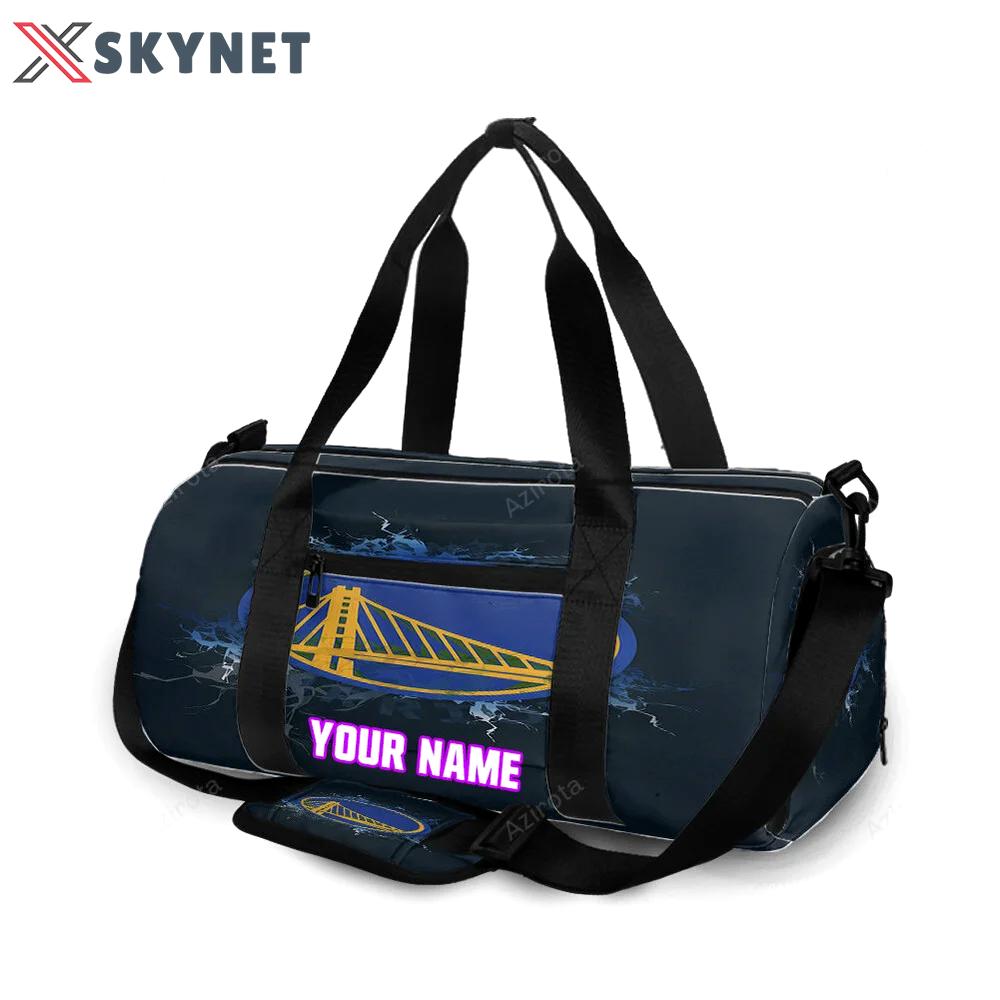 Golden state warriors emblem texture10 personalized name travel bag gym bag 1544 Travel Bag