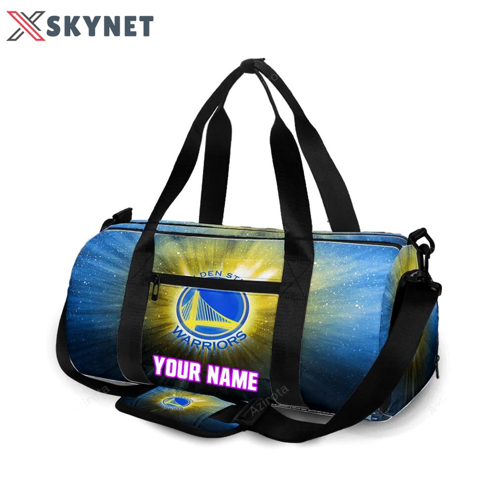 Golden state warriors emblem texture15 personalized name travel bag gym bag 74 Travel Bag