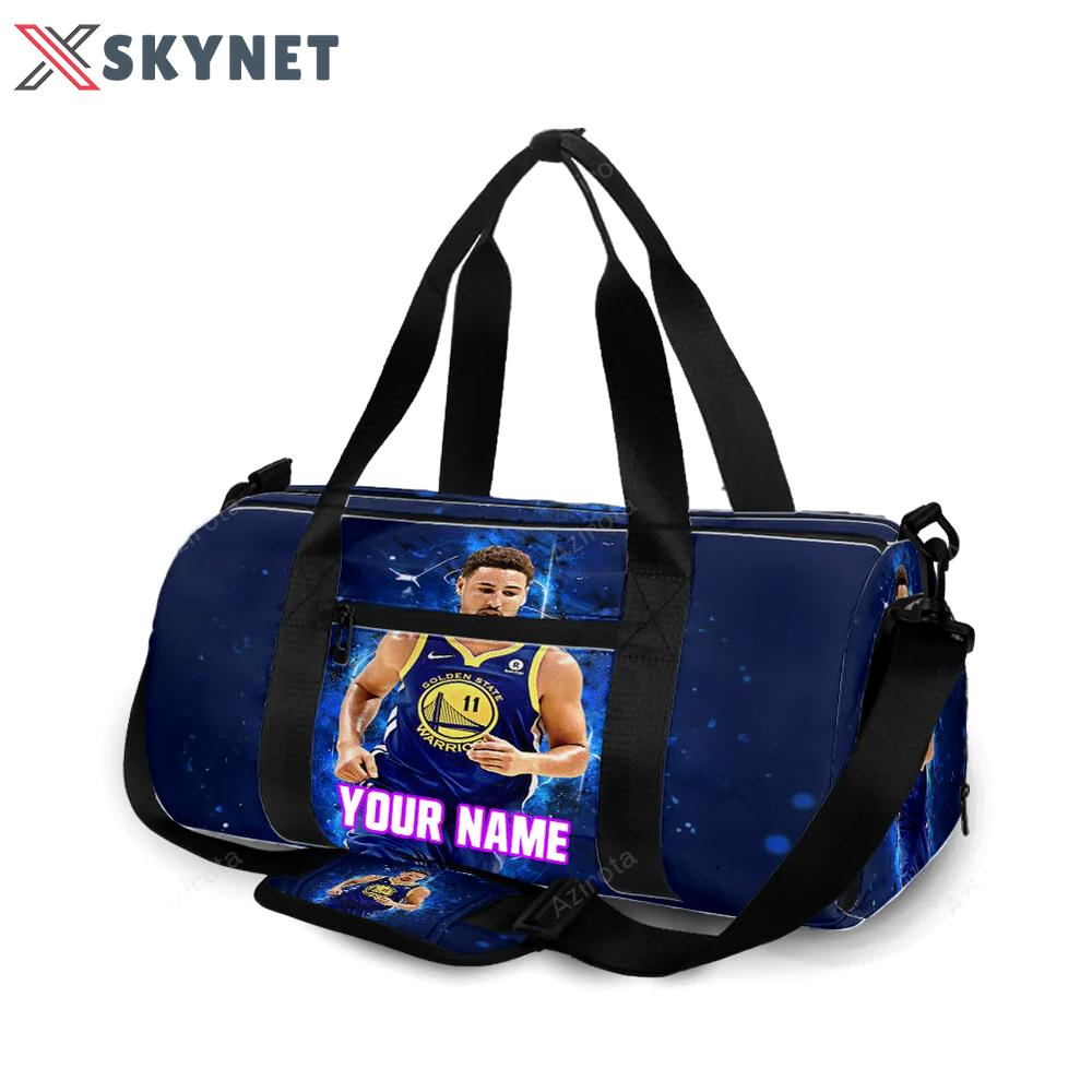 Golden state warriors klay thompson 11 personalized name travel bag gym bag 551 Travel Bag