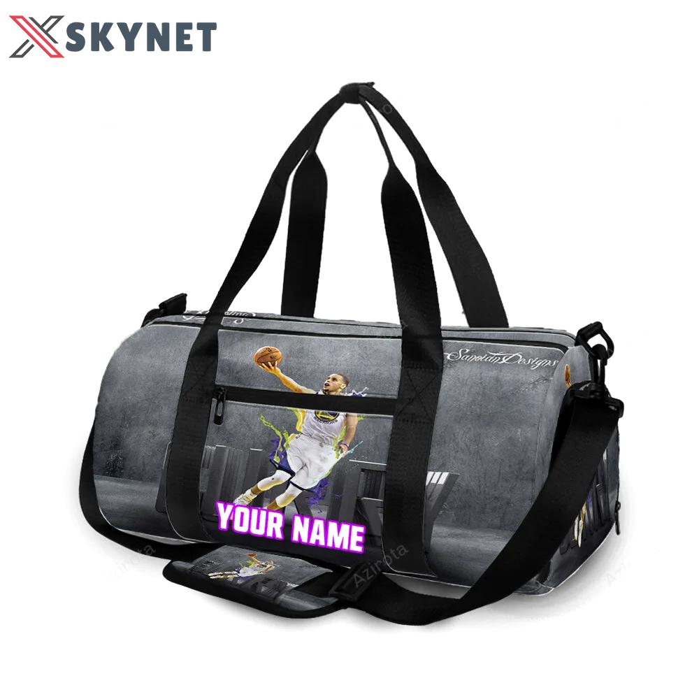 Golden state warriors stephen curry 30 texture11 personalized name travel bag gym bag 1436 Travel Bag