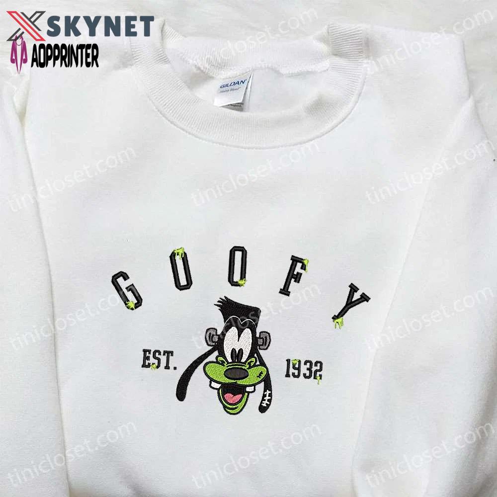 Goofy est 1932 embroidered shirt: disney halloween t-shirts Embroidered Shirt