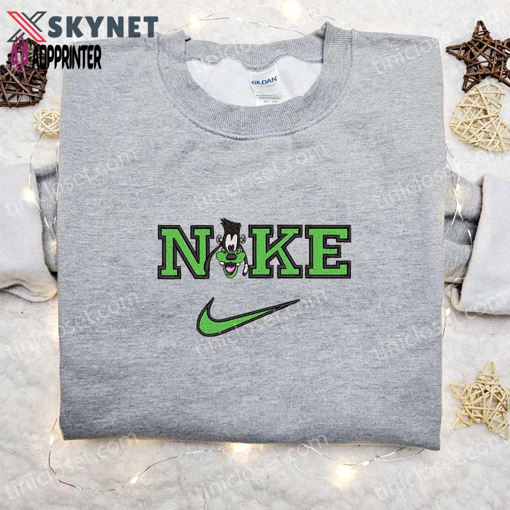 Goofy frankenstein x nike embroidered sweatshirt – walt disney characters shirt best halloween gift ideas Embroidered Shirt