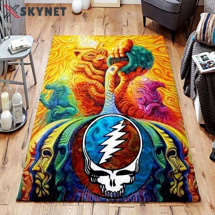 Grateful dead area rug living room rug home decor 04964 home decor bedroom living room decor Rectangle Rug