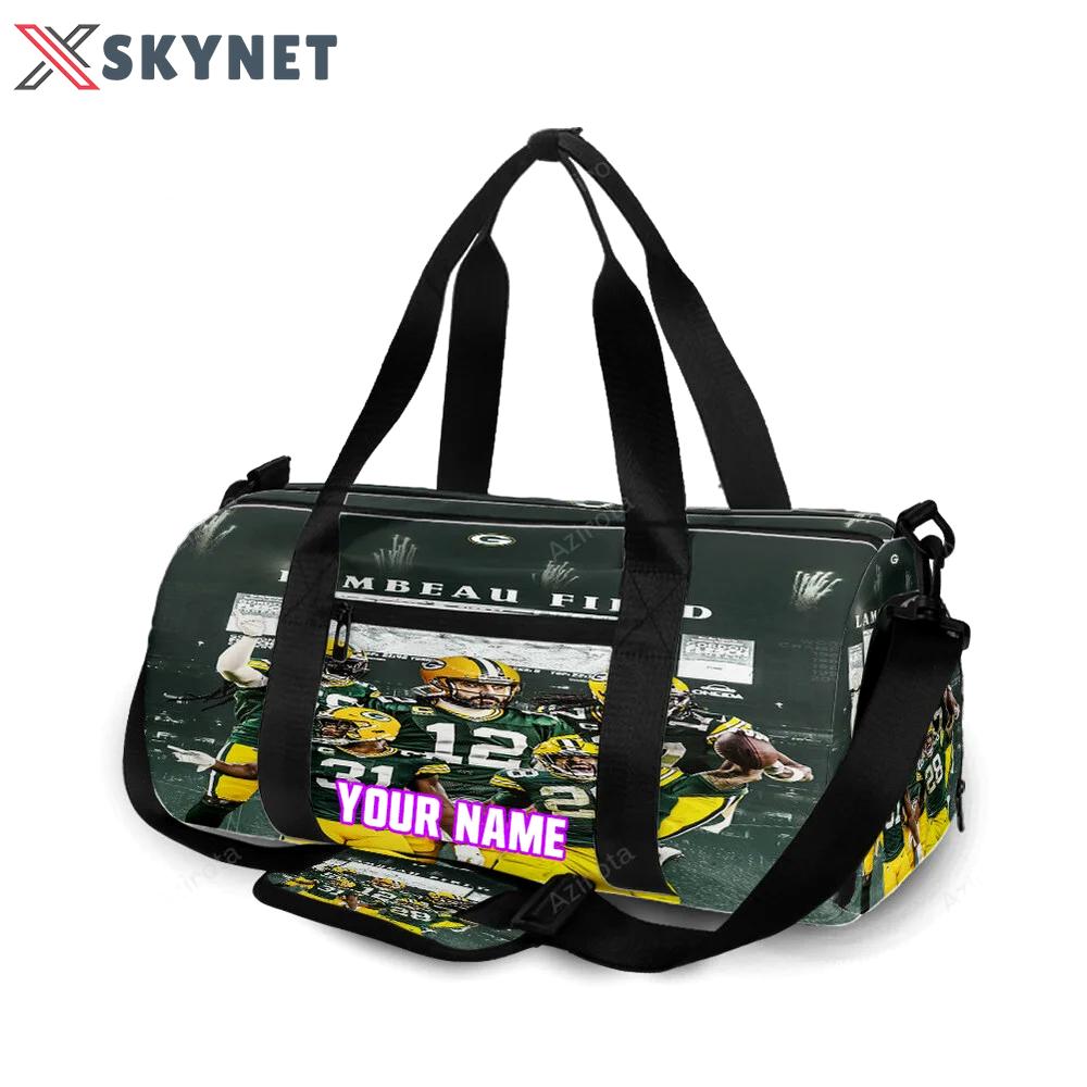 Green bay packers player team v4 personalized name travel bag gym bag 312 Travel Bag