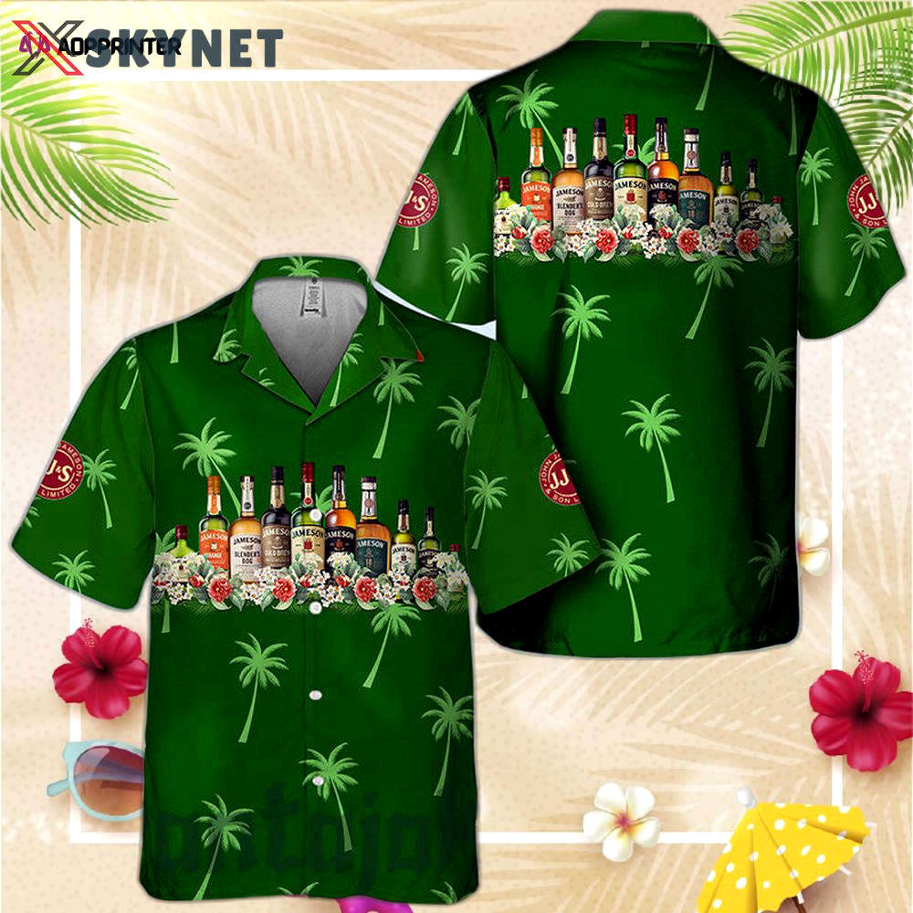 Green palm tree jameson hawaiian shirt for men women Hawaii Shirt