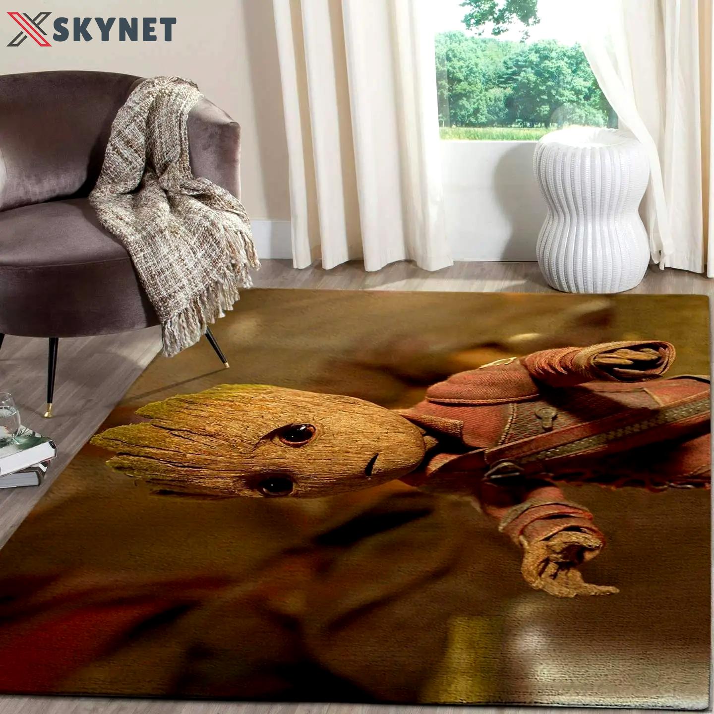 Groot baby guardians of the galaxy area rugs marvel superhero movies living room carpet christmas gift rug regtangle carpet floor decor home decor Rectangle Rug