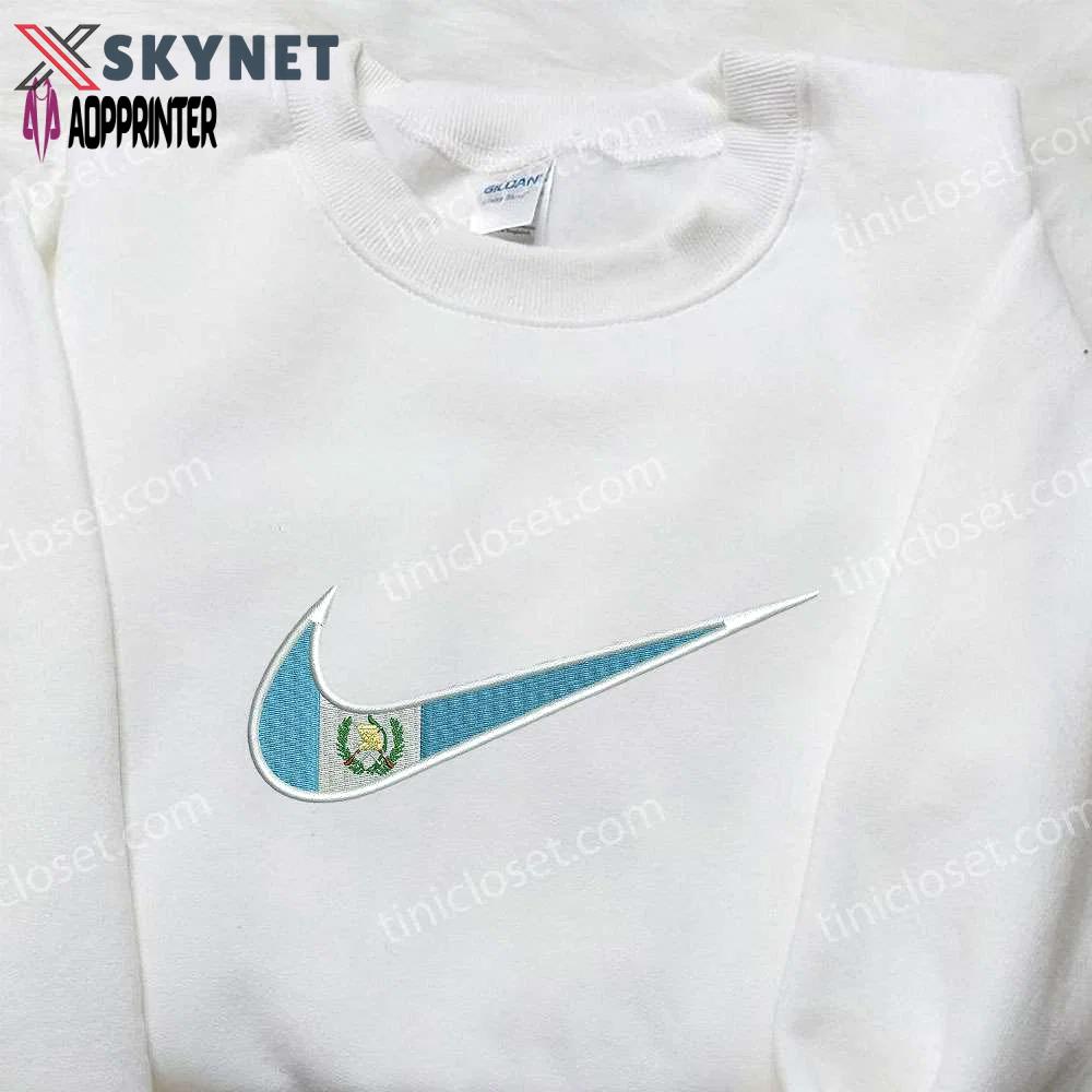 Guatemala flag x nike embroidered shirt – custom national flag tee Embroidered Shirt