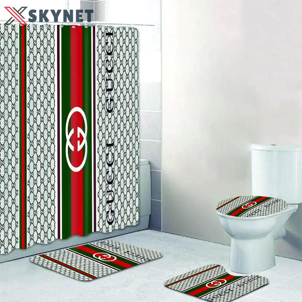 Gucci bathroom set bath mat hypebeast luxury fashion brand home decor Bathroom Set