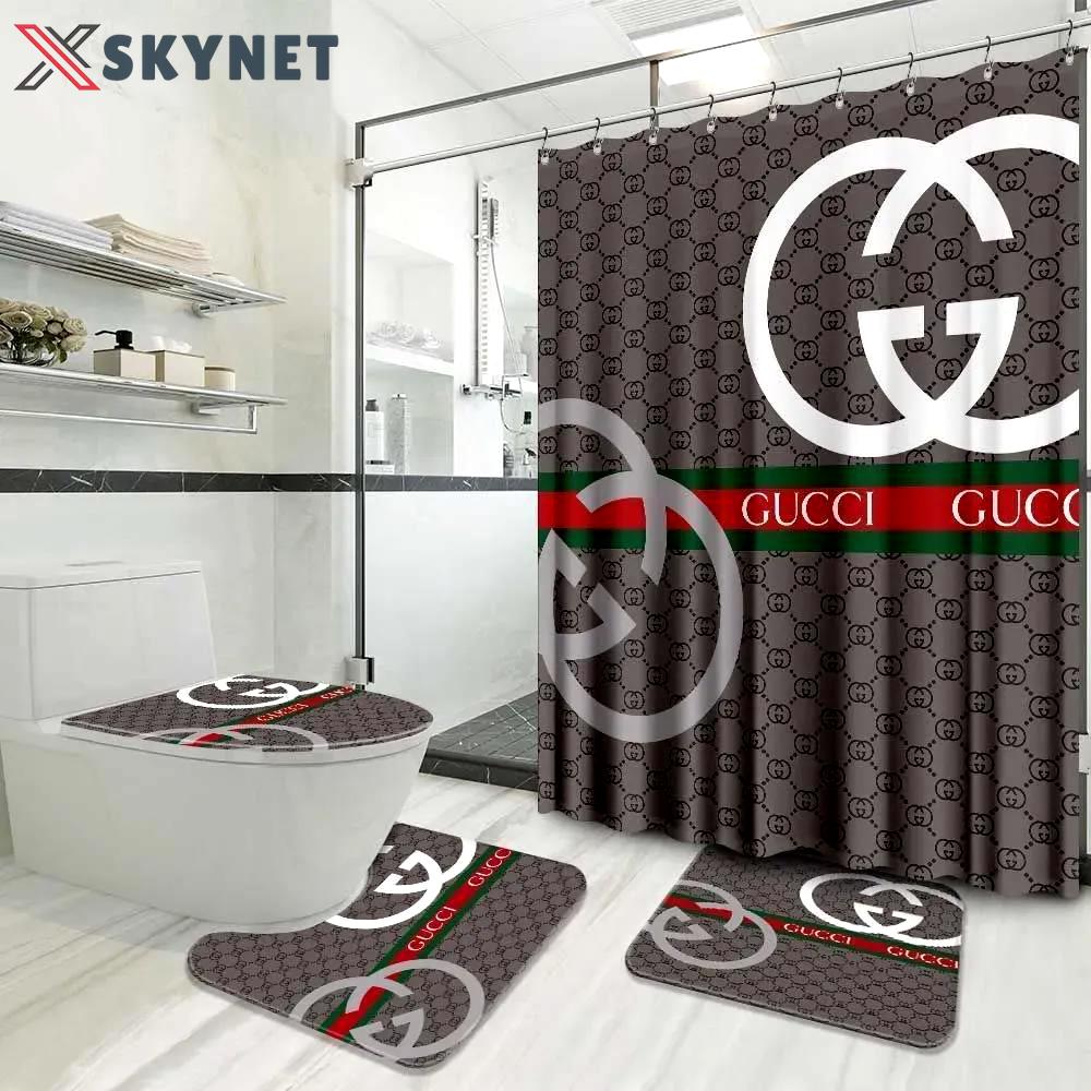 Gucci bathroom set hypebeast bath mat luxury fashion brand home decor Bathroom Set