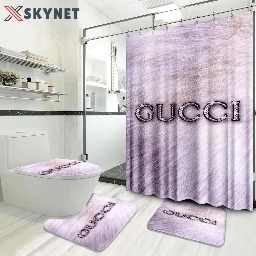 Gucci bathroom set hypebeast home decor luxury fashion brand bath mat Bathroom Set
