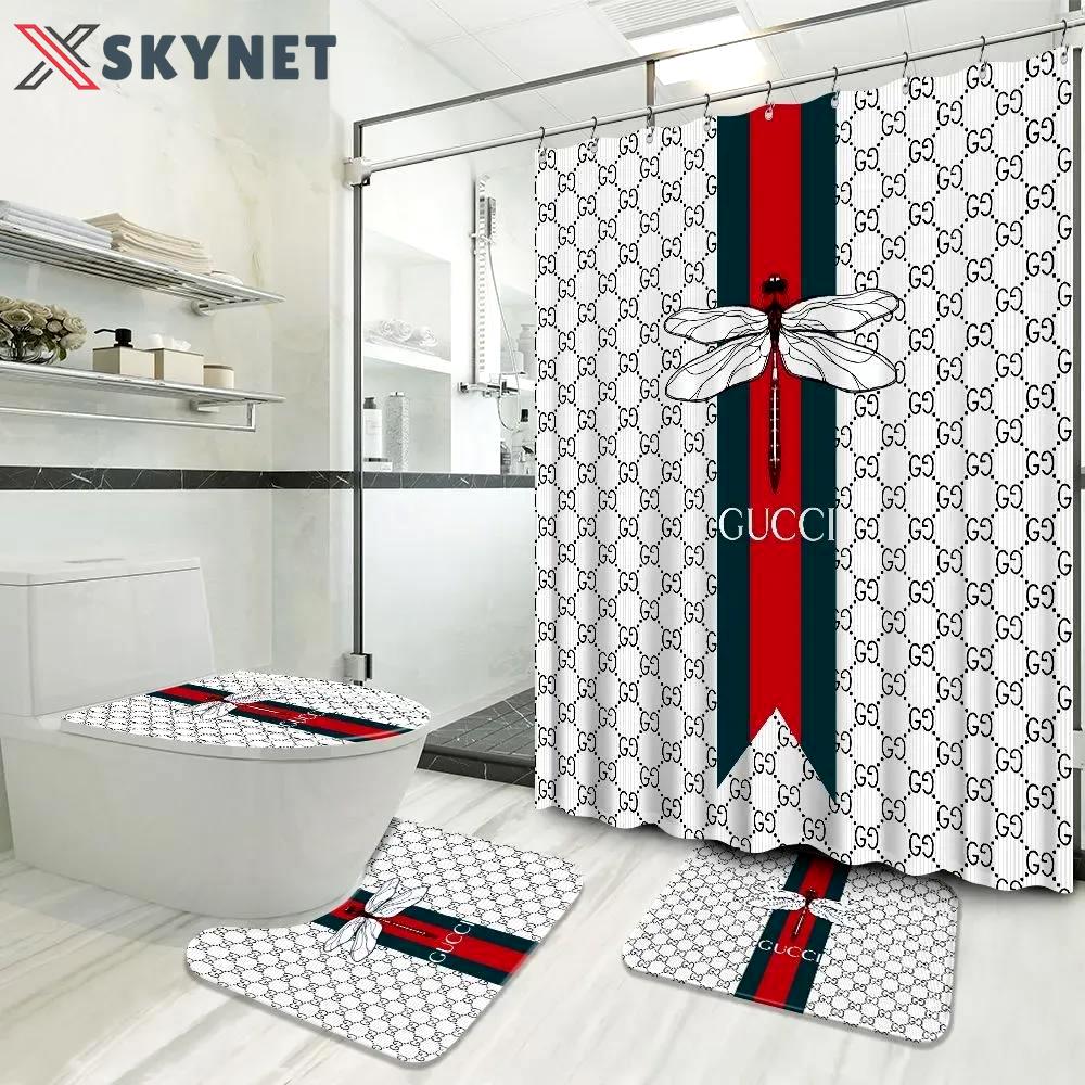 Gucci bathroom set luxury fashion brand home decor hypebeast bath mat Bathroom Set