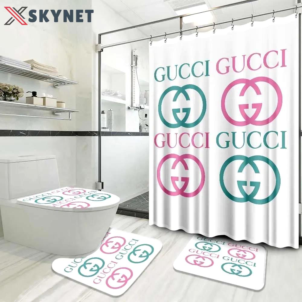 Gucci bathroom set luxury fashion brand hypebeast bath mat home decor Bathroom Set