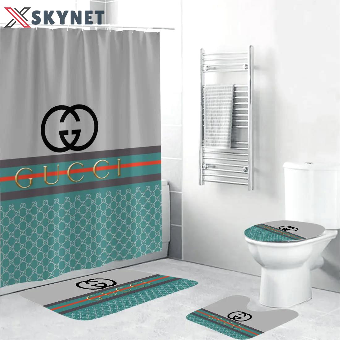 Gucci bathroom sets home decor luxury fashion brand hypebeast bath mat Bathroom Set