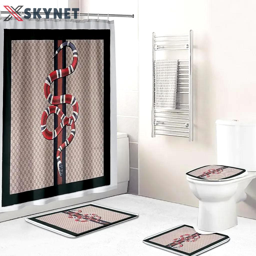 Gucci bathroom sets hypebeast home decor bath mat luxury fashion brand Bathroom Set