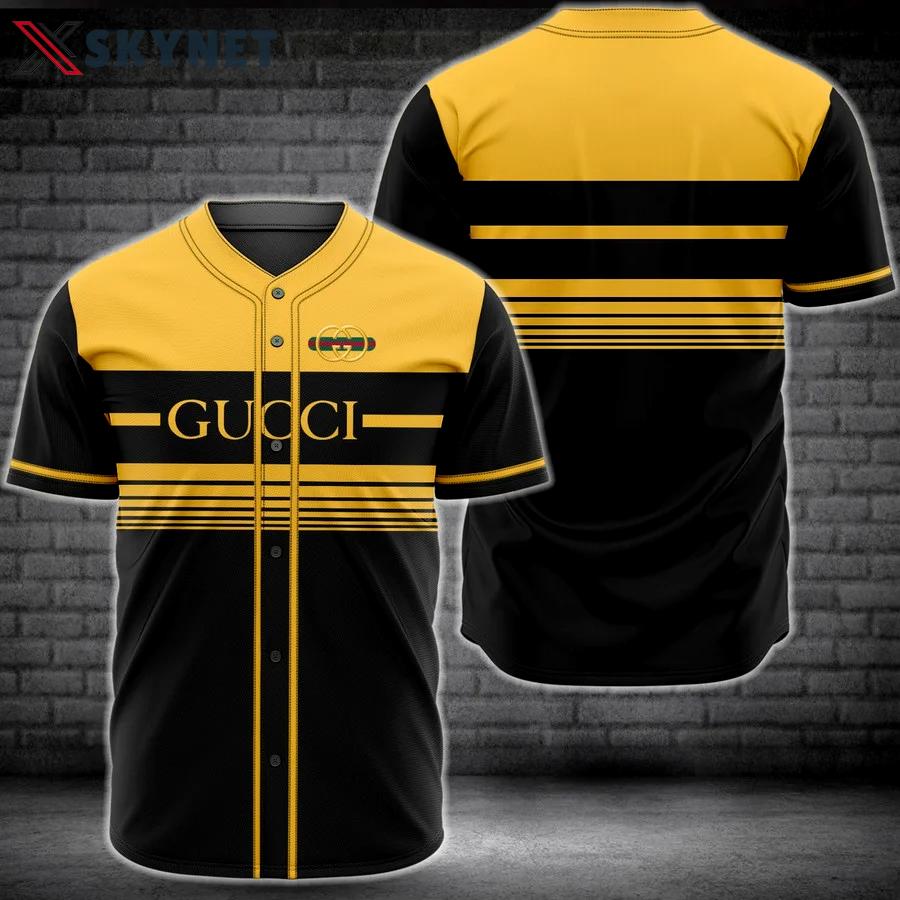 Gucci black baseball jersey shirt luxury clothing clothes sport for men women hot 2023 Baseball Jersey Shirt