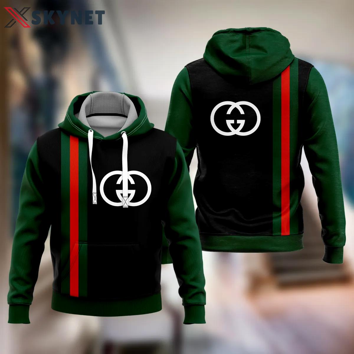 Gucci black luxury unisex hoodie luxury brand outfit for men women Hoodie 3D