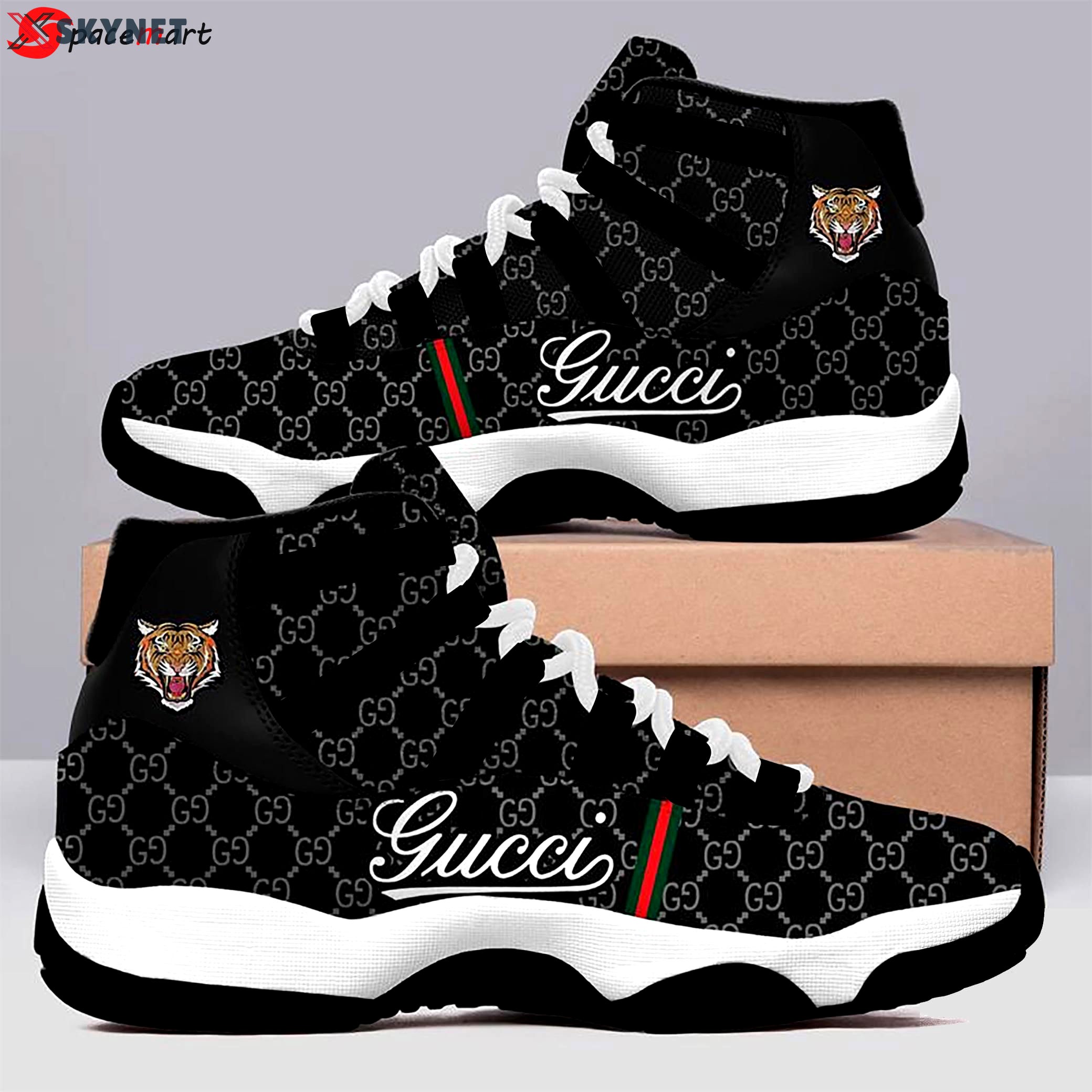 Gucci black tiger air jordan 11 sneakers shoes hot gifts for men women Air Jordan 11