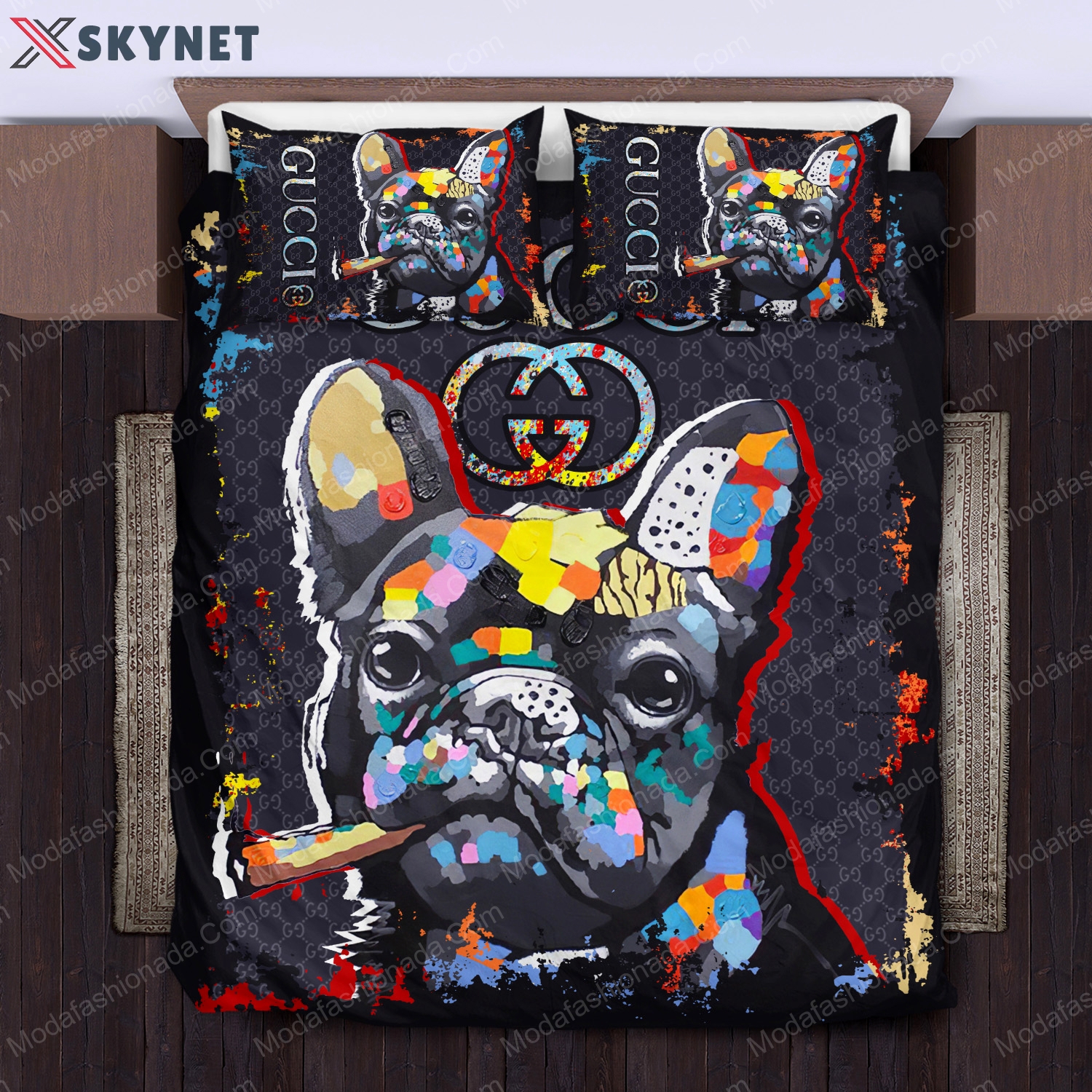 Gucci bulldogs bedding sets model 16 home decoration Bedding Sets