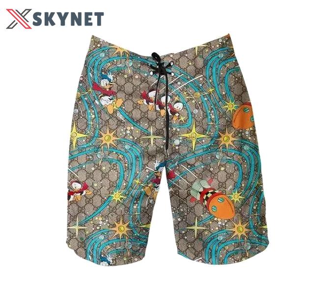 Gucci donald duck luxury pants all over print short hawaiian short for men luxury summer outfit trending 2023 32 Shorts For Ment