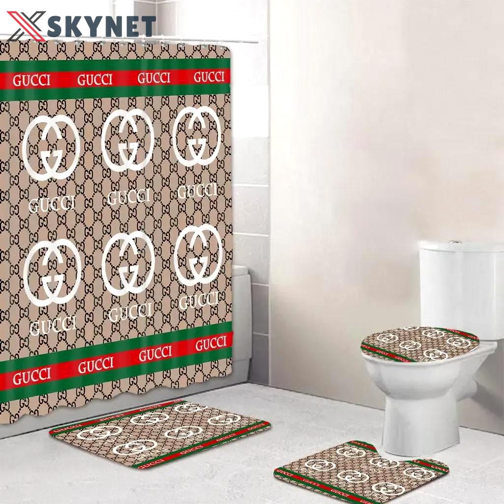 Gucci home decor luxury fashion brand bathroom sets bath mat hypebeast Bathroom Set