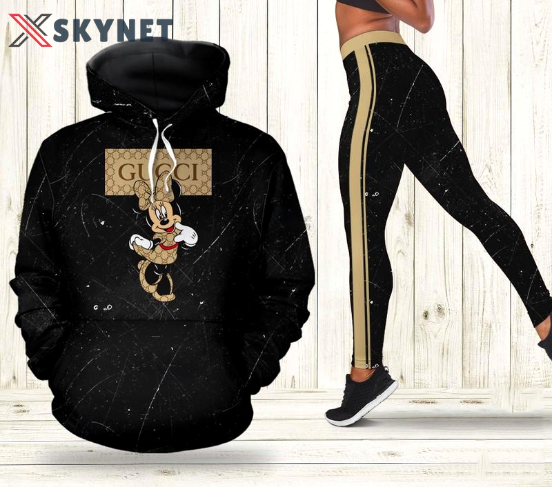 Gucci minnie mouse all over print hoodie leggings set disney gift 183 hcst 19 Hoodie Leggings Set