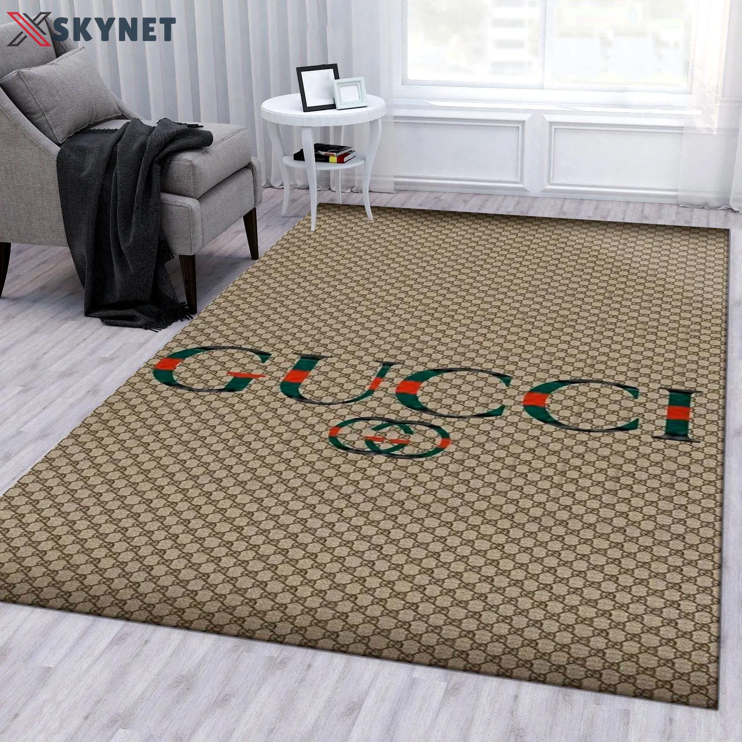 Gucci multicolor logo type 321. Upgrade Your Living Room with Luxury Home Decor: Area Carpets, Floor Decor, Door Mats, and Hot Gift Items with style a High-End Fashion Brand Rectangle Rug