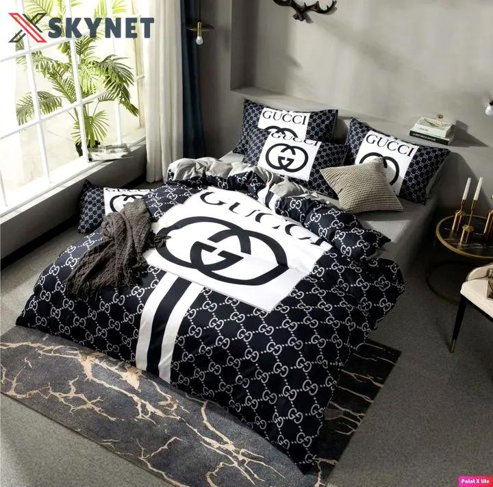Gucci navy luxury brand high-end bedding set home decorations Bedding Sets