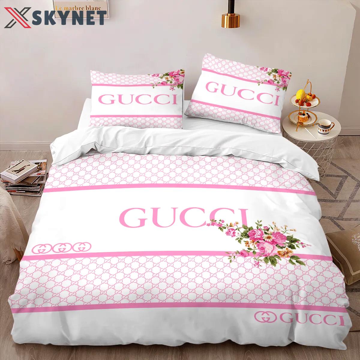 Gucci pinky logo type 1141 Bedding Sets blankets sheets luxury ideas bed linen bedclothes duvet bedspread hyperbeast Bedroom home decor premium fashion brand covers