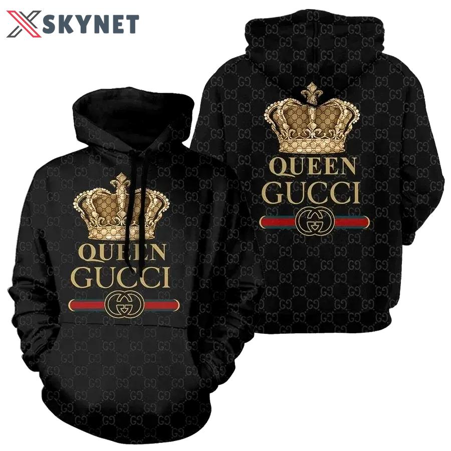 Gucci queen unisex hoodie gucci logo hoodie for men women Hoodie 3D