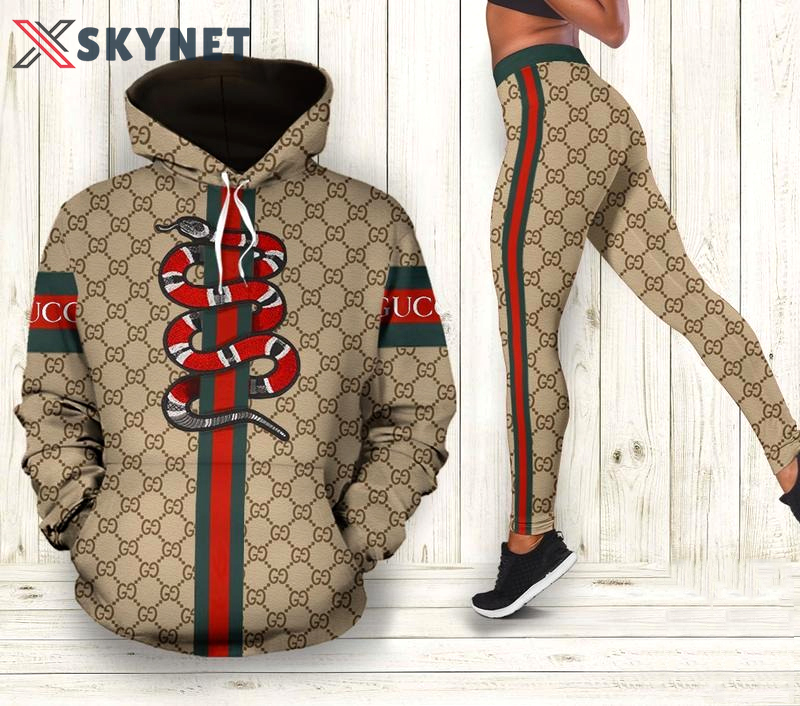 Gucci snake all over print hoodie and leggings set 295 hcst 4 Hoodie Leggings Set