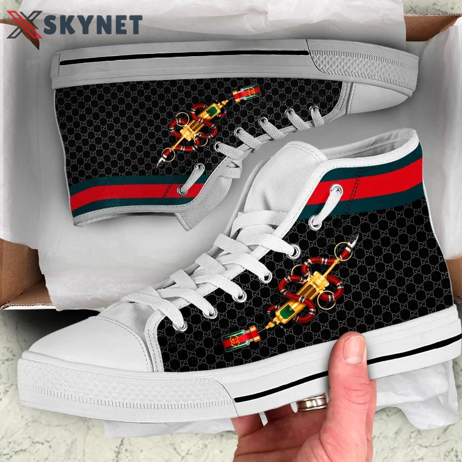 Gucci snake high top canvas shoes sneakers hot best for men women hot 2023 High Top Canvas Shoes