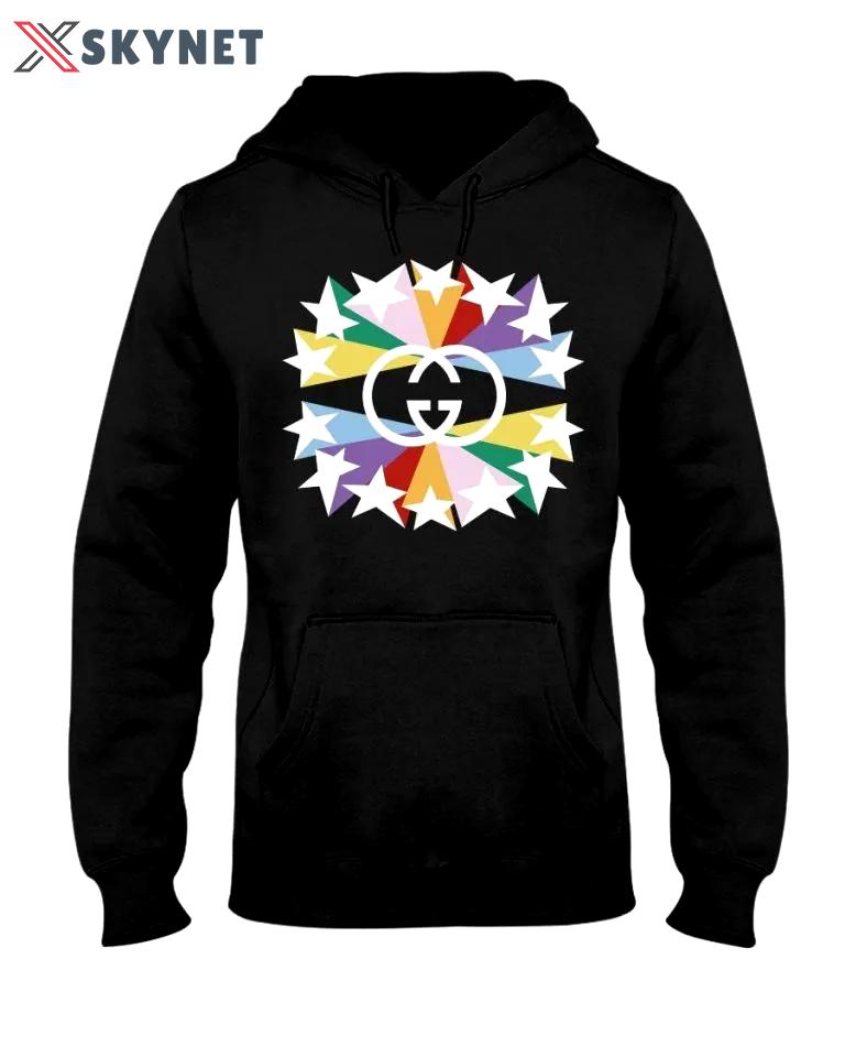 Gucci star black unisex hoodie outfit for men women luxury brand clothing special gift Hoodie 3D