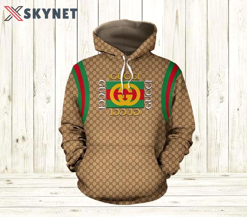 Gucci stripe unisex hoodie for men women luxury brand clothing clothes outfit Hoodie 3D