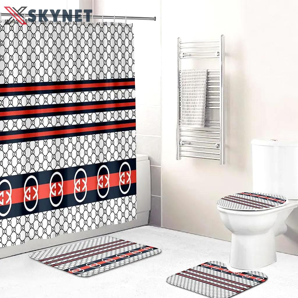 Guccinew bathroom set luxury fashion brand home decor hypebeast bath mat Bathroom Set