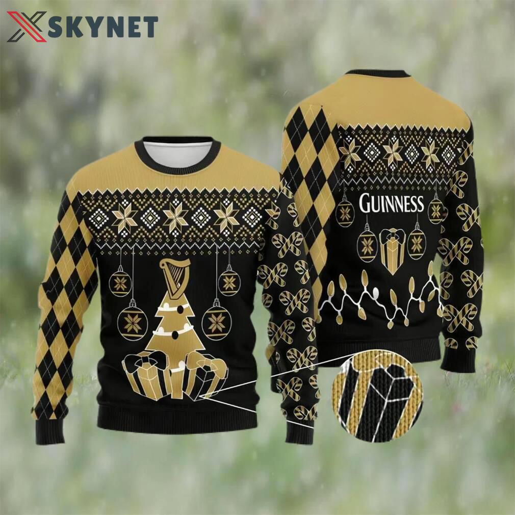Guinness beer ugly christmas sweater, faux wool sweater, gifts for beer lovers, international beer day, best christmas gifts for 2022 ? prinvity Christmas Ugly Sweater