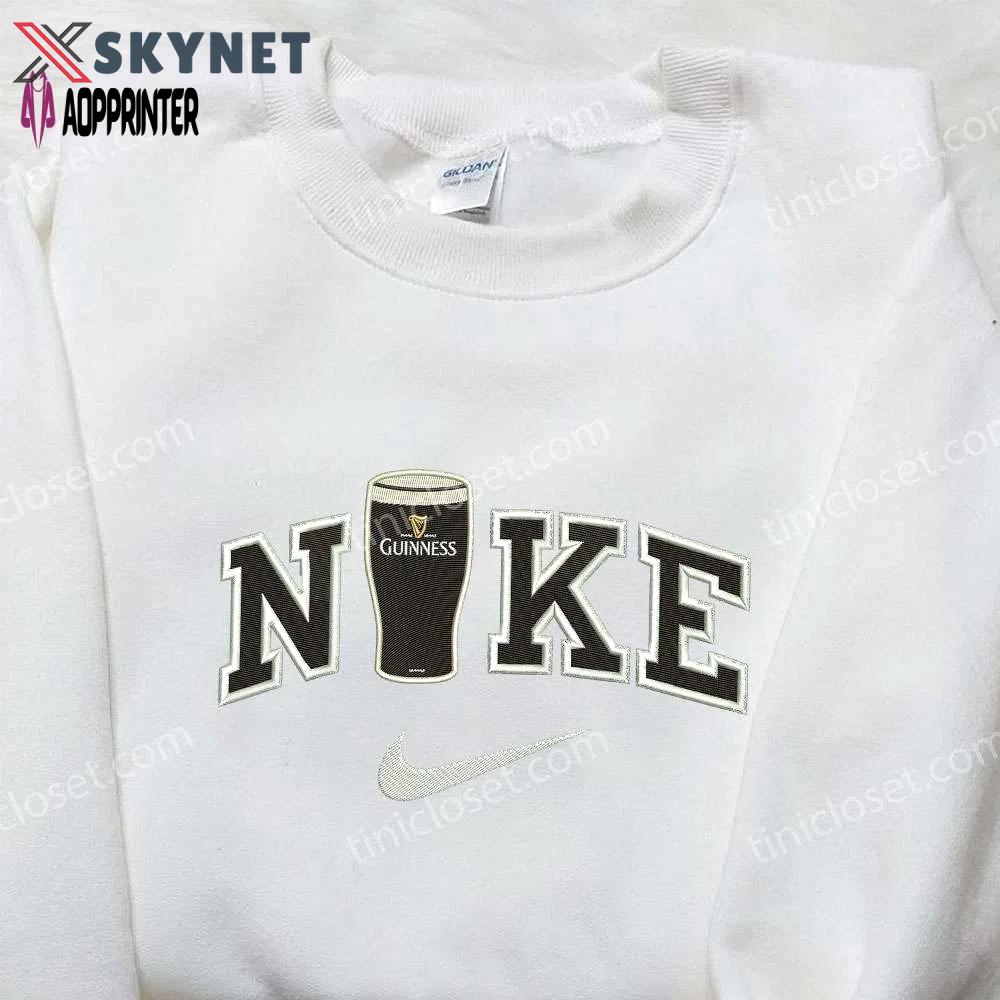 Guinness beer x nike embroidered shirt: stylish custom favor drinking tee Embroidered Shirt