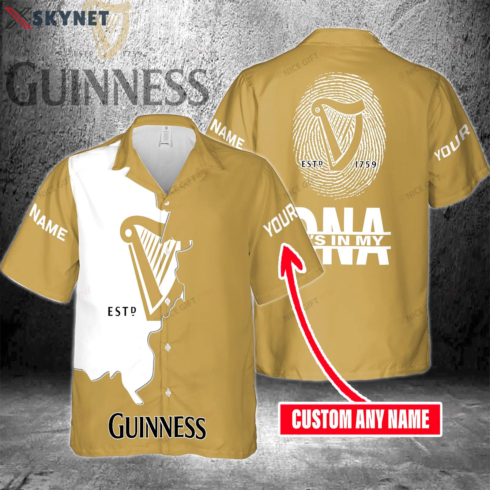 Guinness custom name it’s in my dna hawaiian shirt  for men and women Hawaii Shirt