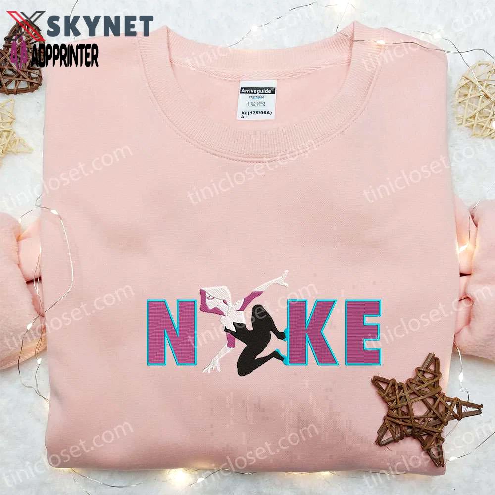 Gwen stacy x nike cartoon & marvel comic embroidered shirt – inspiring nike-inspired style Embroidered Shirt