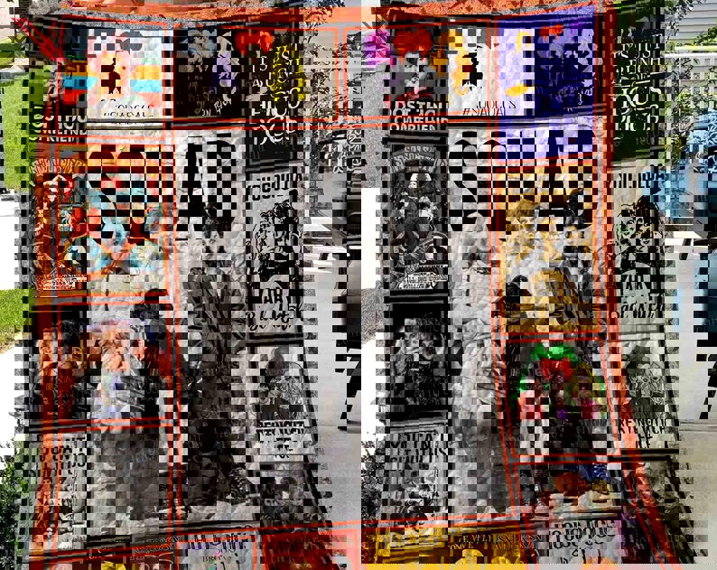 Halloween decorations hocus pocus fleece blanket, sanderson sister blanket, hocus pocus squad blanket, horror movie blanket, halloween gifts, christmas gifts Quilt Blanket