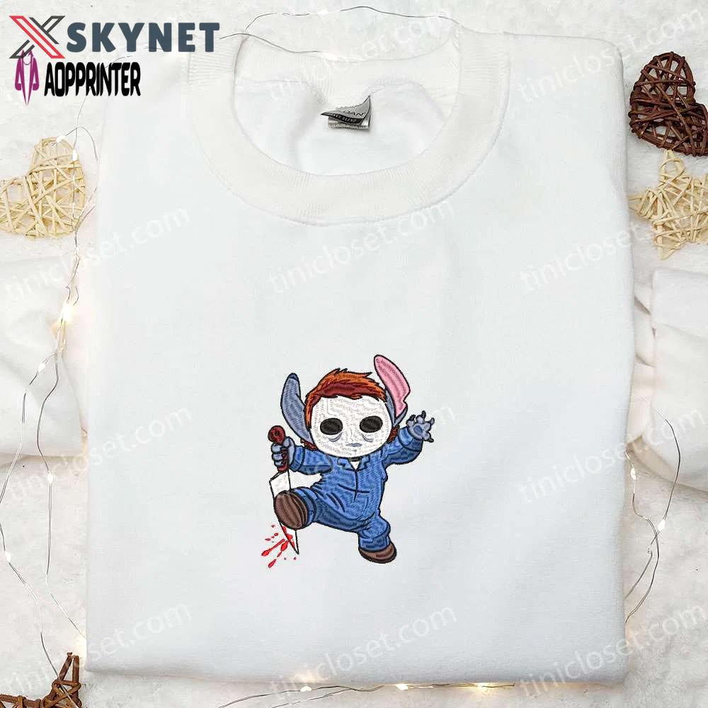 Halloween stitch cosplay embroidered sweatshirt – disney shirt funny t-shirt Embroidered Shirt