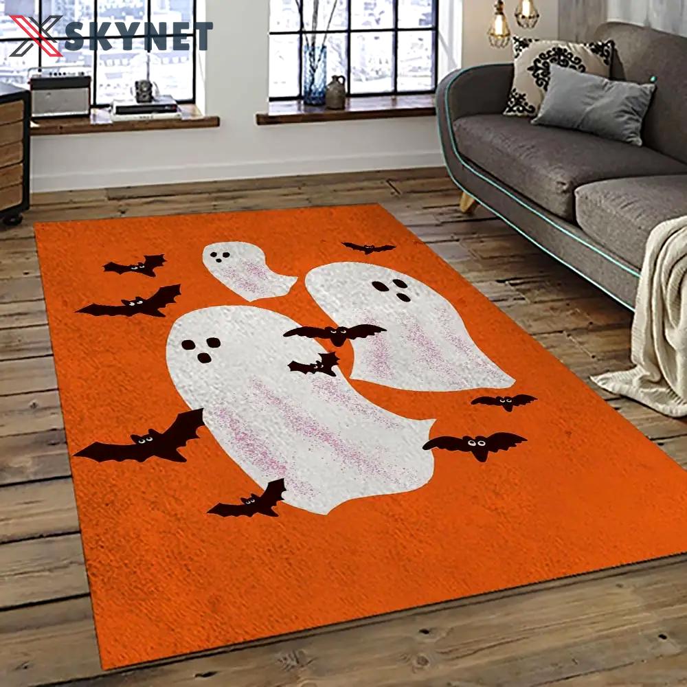 Halloween style pumpkin autumn retangle carpet area rug home decor halloween gift hal80 Rectangle Rug