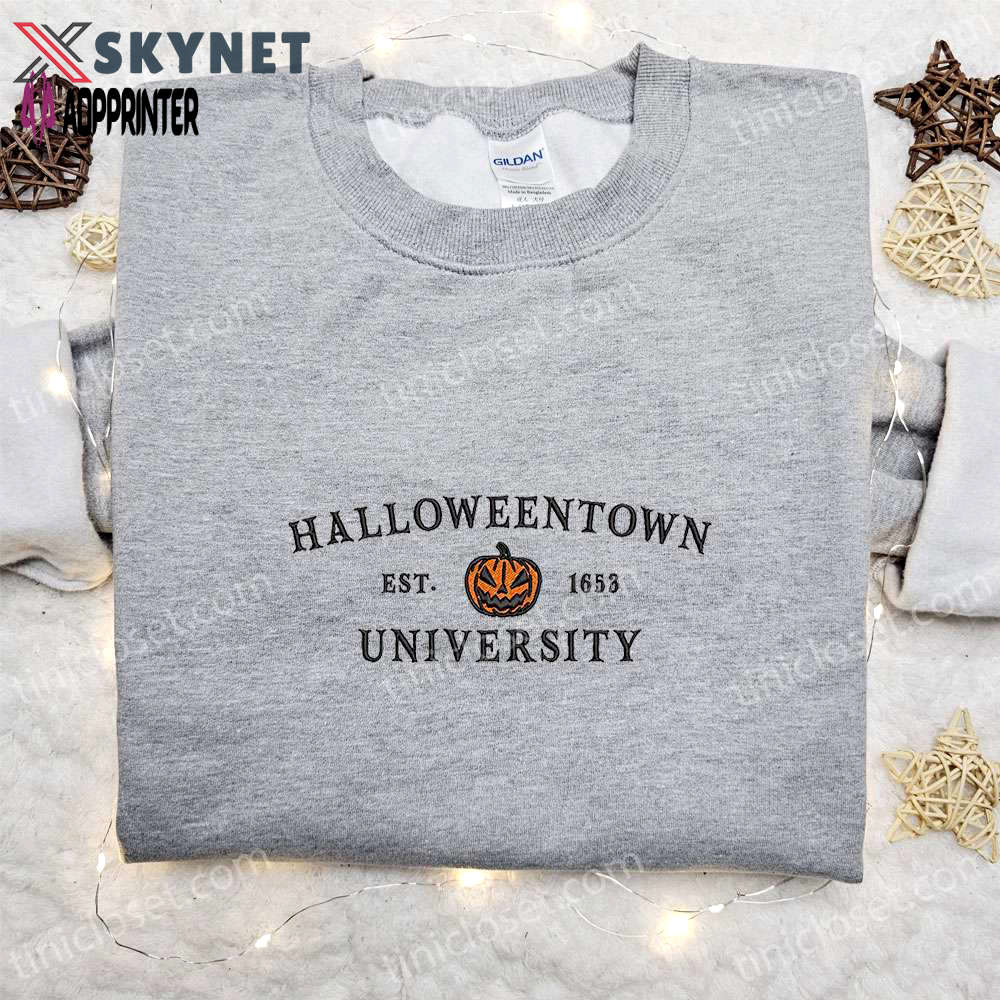 Halloweentown university est 1653 embroidered shirt: vintage halloween & best gifts for halloween lovers Embroidered Shirt