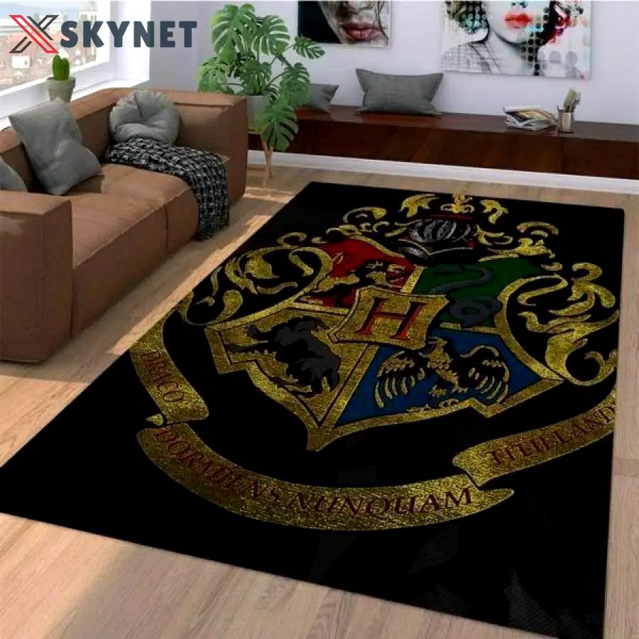 Harry potter hogwarts area rug living room rug home decor movie ofd hp01 Rectangle Rug
