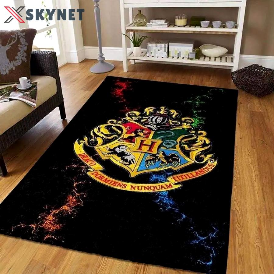 Harry potter hogwarts area rug living room rug home decor movie ofd hp015 Rectangle Rug