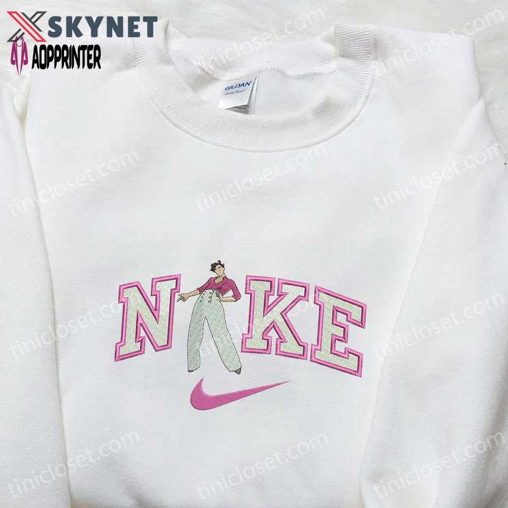 Harry styles x nike celebrity embroidered tshirt – stylish nike-inspired shirt perfect family gift! Embroidered Shirt