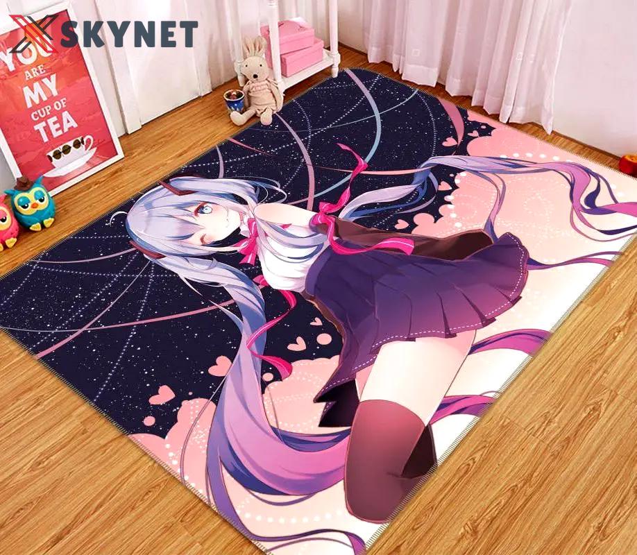 Hatsune miku anime 16 area rug living room and bed room rug rug regtangle carpet floor decor home decor Rectangle Rug