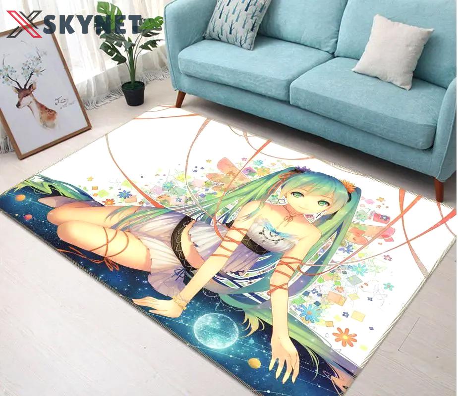 Hatsune miku anime 20 area rug living room and bed room rug rug regtangle carpet floor decor home decor Rectangle Rug