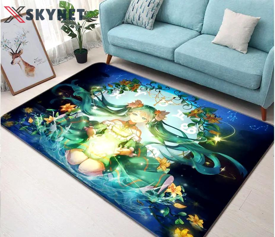 Hatsune miku anime 31 area rug living room and bed room rug rug regtangle carpet floor decor home decor Rectangle Rug